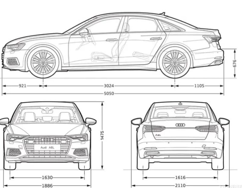 2021款奥迪A6L车身尺寸,2021款奥迪A6L长宽高多少