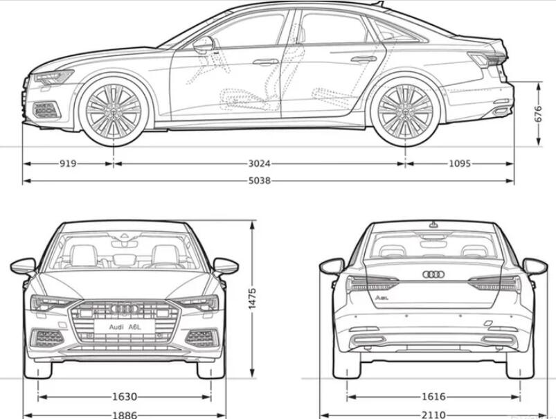 2021款奥迪A6L车身尺寸,2021款奥迪A6L长宽高多少