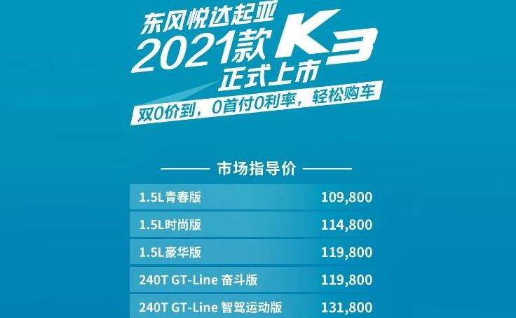 2021款起亚K3落地价多少钱？2021款起亚K3价格