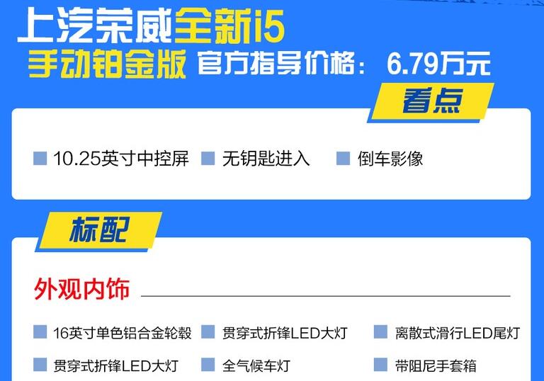 荣威i5手动铂金版怎么样?值得买吗