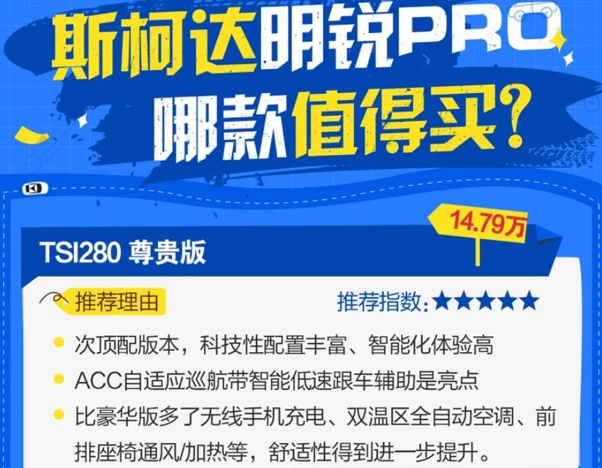 斯柯达明锐pro买哪款好?明锐pro哪个版本性价比高