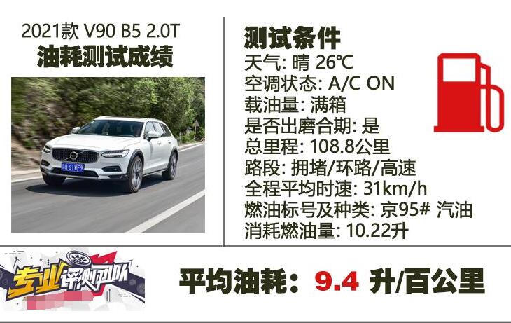 2021款沃尔沃V90油耗测试,2021款沃尔沃V90实际油耗