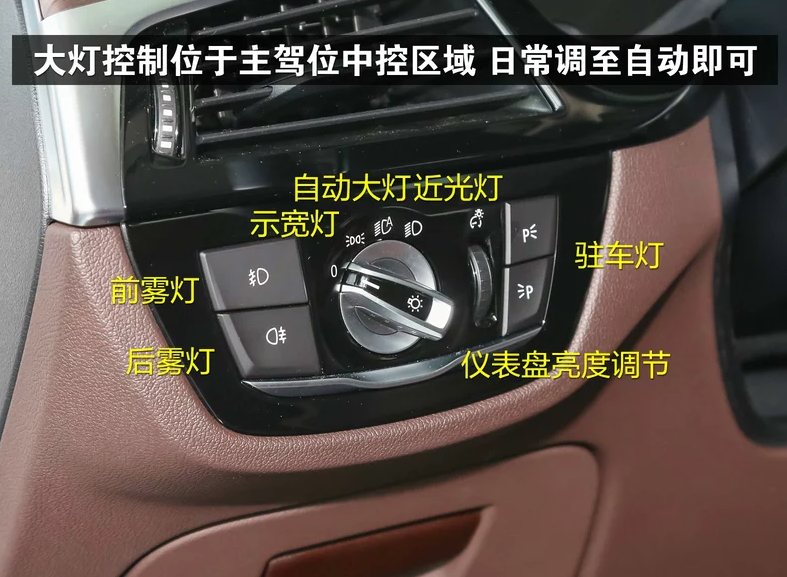 宝马530le方向盘左侧的拨杆也可以控制外部灯光,自动远光灯和远光灯
